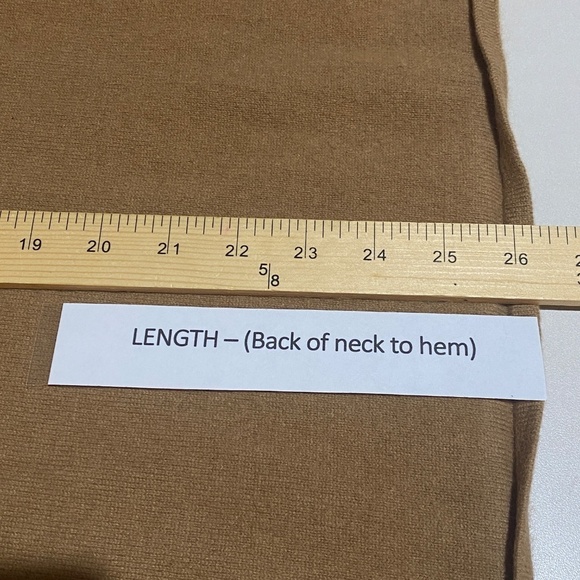 The Look Women Pullover Sweater Neutral Angora Merino Cashmere Quiet Luxury Tan - Picture 8 of 9